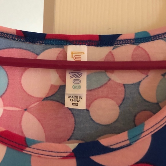 NWOT LuLaRoe Perfect T XXS polka dots - Picture 1 of 2